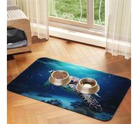 WZYCWB Sets de table absorbants pour animaux de compagnie Motif tortues sur parade 30 x 45 cm - Tapis antidérapant pour nourriture et bol d'eau pour chiens et chats