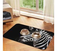 WZYCWB Sets de table absorbants pour animaux de compagnie Motif zébré 40 x 60 cm Tapis antidérapant pour nourriture et bol d'eau pour chiens et chats