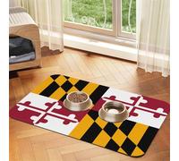 WZYCWB Sets de table absorbants pour animaux domestiques - 40 x 60 cm - Motif drapeau de l'État du Maryland - Tapis antidérapant pour nourriture et eau - Pour chiens et chats