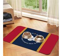 WZYCWB Sets de table absorbants pour animaux domestiques - 40 x 60 cm - Motif drapeau de l'État du Mississippi - Tapis antidérapant pour nourriture et eau pour chiens et chats