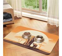 WZYCWB Sets de table absorbants pour animaux domestiques - 40 x 60 cm - Motif éléphants qui marchent - Tapis antidérapant pour nourriture pour chiens et chats