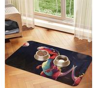 WZYCWB Sets de table absorbants pour animaux domestiques à grande bouche - 40 x 60 cm - Motif dinosaure - Antidérapant - Pour nourriture et nourriture - Pour chiens et chats