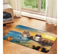 WZYCWB Sets de table absorbants pour animaux domestiques Motif coucher de soleil à Barcelone 40 x 60 cm