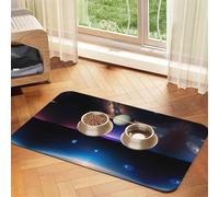 WZYCWB Sets de table absorbants pour animaux domestiques Motif Saturne cosmique 40 x 60 cm - Tapis antidérapant pour nourriture et bol d'eau pour chiens et chats