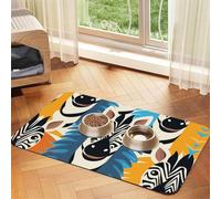 WZYCWB Sets de table absorbants pour animaux domestiques Motif tête de zèbre 40 x 60 cm Tapis antidérapant pour nourriture et bol d'eau pour chiens et chats