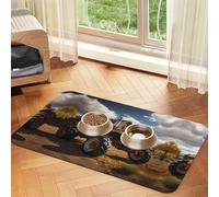 WZYCWB Sets de table absorbants pour chiens et chats - Motif tracteur rouge - 40 x 60 cm