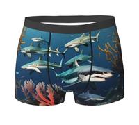 WZYCWB Sharks Under the Sea Boxer imprimé pour homme - Slip respirant et à séchage rapide, multiple (S-XXL), noir, Medium