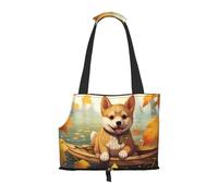 WZYCWB Shiba Inu on Board Sac de voyage léger pour chats et sac à bandoulière respirant pour petit chien pour un transport facile
