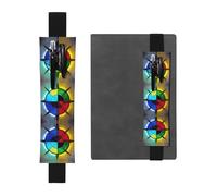 WZYCWB Shine in All Directions Porte-stylo en PVC imprimé grande capacité + trousse créative avec bande élastique antidérapante