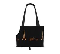 WZYCWB Silhouette de la Tour Eiffel Sac de voyage léger pour chats et sac à bandoulière respirant pour petit chien pour un transport facile