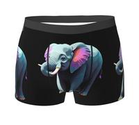 WZYCWB Single Line Elephant Printed Men Boxer Slip Respirant et séchage rapide Plusieurs (S-XXL), noir, Medium