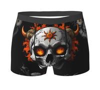 WZYCWB Skull Sheep Daisy Printed Men's Boxer Slip respirant et séchage rapide Plusieurs tailles S à XXL, noir, Large