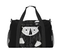 WZYCWB Sleeping Puppies Sac de voyage portable Sac de week-end Sac de fitness Sac de yoga adapté pour le fitness et d'autres scénarios, Croquis d'ours, Taille unique