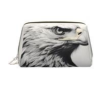 WZYCWB Sleeping Puppies Trousse à cosmétiques en cuir imprimé pour femme - Élégante et douce, durable, Croquis d'un aigle, Taille unique