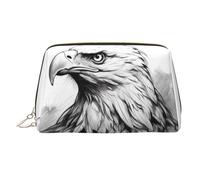 WZYCWB Sleeping Puppies Trousse à cosmétiques en cuir imprimé pour femme - Élégante et douce, durable, Croquis tête d'aigle, Taille unique