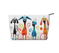 WZYCWB Sleeping Puppies Trousse de toilette à motifs, indispensable pour organiser les cosmétiques et les produits de soins de la peau., Chien maigre, Taille unique