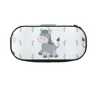 WZYCWB Smiling Donkey Trousse à crayons de grande capacité - Boîte de rangement multifonctionnelle, portable et durable pour fournitures de bureau et scolaires, Noir , Taille unique, Trousse de beauté