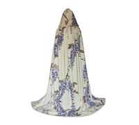 WZYCWB Soft Vines Grande cape à capuche imprimée Costume de fête de vacances Carnaval Accessoire de fête Tailles S/M/L