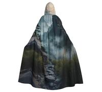 WZYCWB Soldats sur la falaise imprimé adulte décoration de fête cape Halloween cape à capuche unisexe Halloween carnaval bal masqué jeu de rôle