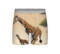 WZYCWB Sous-vêtement long respirant à séchage rapide pour homme - Imprimé girafe mère et enfant (S-4XL), gris clair, XXL