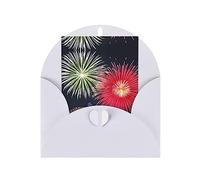 WZYCWB Splendid Fireworks Cartes de vœux vierges pliables pour Noël, remerciement, famille, anniversaire avec enveloppes 15,2 x 10,2 cm