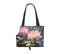 WZYCWB Splendid Lotus Flower Sac de voyage léger pour chats et sac à bandoulière respirant pour petit chien pour un transport facile