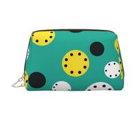 WZYCWB Spotted Passion Fruit Trousse à cosmétiques en cuir pour femme Motif fruits de la passion, Cercle tacheté, Taille unique