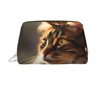 WZYCWB Spotted Passion Fruit Trousse à cosmétiques en cuir pour femme Motif fruits de la passion, Chat tacheté, Taille unique