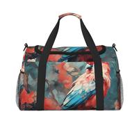 WZYCWB Steampunk Gear Sac de voyage portable Sac de week-end Sac de fitness Sac de yoga adapté pour le fitness et d'autres scénarios, Perroquet debout, One Size