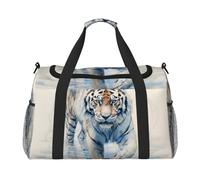 WZYCWB Steampunk Gear Sac de voyage portable Sac de week-end Sac de fitness Sac de yoga adapté pour le fitness et d'autres scénarios, Tigre debout, Taille unique