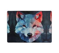 WZYCWB Tapis Block Wolf Prints 203,2 x 147,3 cm, doux et antidérapant, adapté pour les tables de chevet, les bureaux, les balcons et autres espaces.