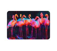 WZYCWB Tapis de bienvenue imprimé flocage de flamants roses 40,6 x 61 cm Paillasson adapté pour salle de bain, salon, balcon, porte d'entrée