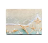 WZYCWB Tapis de plage doux imprimé étoiles de mer à poils courts 203,2 x 147,3 cm, moelleux et confortable pour salon, chambre à coucher, bureau, balcon
