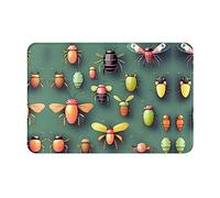 WZYCWB Tapis de sol 40,6 x 61 cm, tapis d'entrée, tapis de porte de cuisine, convient pour chambre à coucher, salle de bain, bureau, salon, motif insectes Atlas