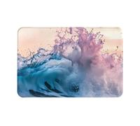 WZYCWB Tapis de sol 40,6 x 61 cm, tapis d'entrée, tapis de porte de cuisine, convient pour chambre à coucher, salle de bain, bureau, salon, motif vagues d'encre