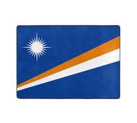WZYCWB Tapis de sol en flanelle à motif drapeau des îles Marshall - 203,2 x 147,3 cm - Super doux