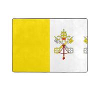 WZYCWB Tapis de sol en flanelle à motif drapeau du Vatican - 203,2 x 147,3 cm - Super doux