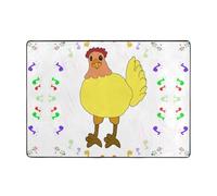 WZYCWB Tapis de sol imprimé poule chantante - 203,2 x 147,3 cm - Tapis doux et confortable pour bureau et salon