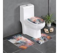 WZYCWB Tapis de sol imprimé têtes d'oiseaux drôles - Tapis de salle de bain, tapis de chambre à coucher, tapis de cuisine - Absorption rapide de l'eau