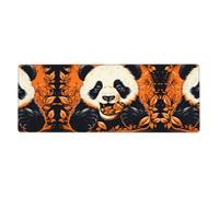 WZYCWB Tapis de souris panda mangeant de la nourriture 30 x 80 cm Tapis de souris de jeu adapté aux ordinateurs portables et aux environnements de bureau