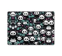 WZYCWB Tapis doux à poils courts imprimé panda mignon 203,2 x 147,3 cm, moelleux et confortable pour salon, chambre à coucher, bureau et balcon.