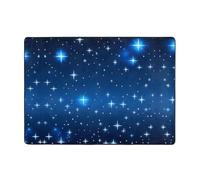WZYCWB Tapis imprimé à motif étoiles bleues, 203,2 x 147,3 cm, doux et antidérapant, adapté pour les tables de chevet, les bureaux, les balcons et autres espaces.