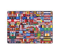 WZYCWB Tapis imprimé drapeaux divers 203,2 x 147,3 cm, doux et antidérapant, adapté pour les tables de chevet, les bureaux, les balcons et autres espaces.