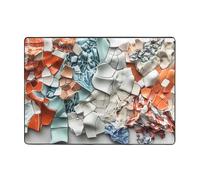 WZYCWB Tapis imprimé fragments de pixels en céramique, 203,2 x 147,3 cm, doux et antidérapant, adapté pour les tables de chevet, les bureaux, les balcons et autres espaces.