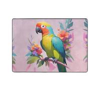 WZYCWB Tapis imprimé perroquet circuit 203,2 x 147,3 cm, doux et antidérapant, convient pour les tables de chevet, les bureaux, les balcons et autres espaces.