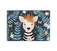 WZYCWB Tapis imprimé zèbre, 203,2 x 147,3 cm, doux et antidérapant, adapté pour les tables de chevet, les bureaux, les balcons et autres espaces.