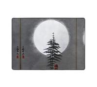 WZYCWB Tapis Moon Pine Tree Prints 203,2 x 147,3 cm, doux et antidérapant, adapté pour les tables de chevet, les bureaux, les balcons et autres espaces.