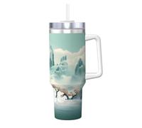 WZYCWB Tasse à glace tendance imprimée paysage calme - Super tasse d'isolation thermique et froide, un incontournable pour les voyages en plein air et le sport