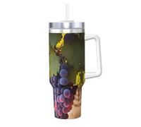 WZYCWB Tasse à glace tendance imprimée raisins du désert - Super tasse d'isolation thermique et froide, un incontournable pour les voyages en plein air et le sport