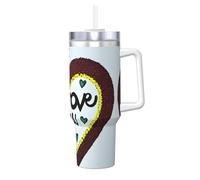 WZYCWB Tasse à glaçons à motif Love Confessions - Tasse sous vide double couche en acier inoxydable de 1,2 L, étanche et portable